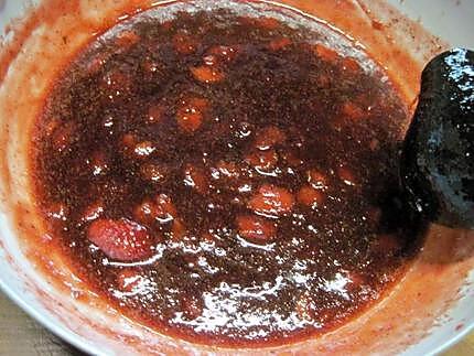 recette confiture de fraises blanche et rouges au mélange Pain d'épices.