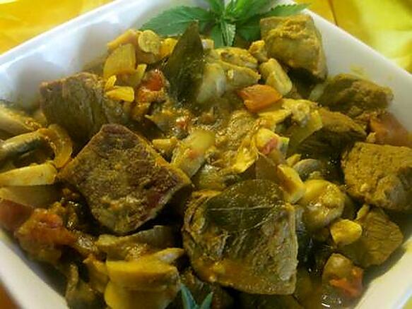 recette cari de boeuf au curcuma au riz
