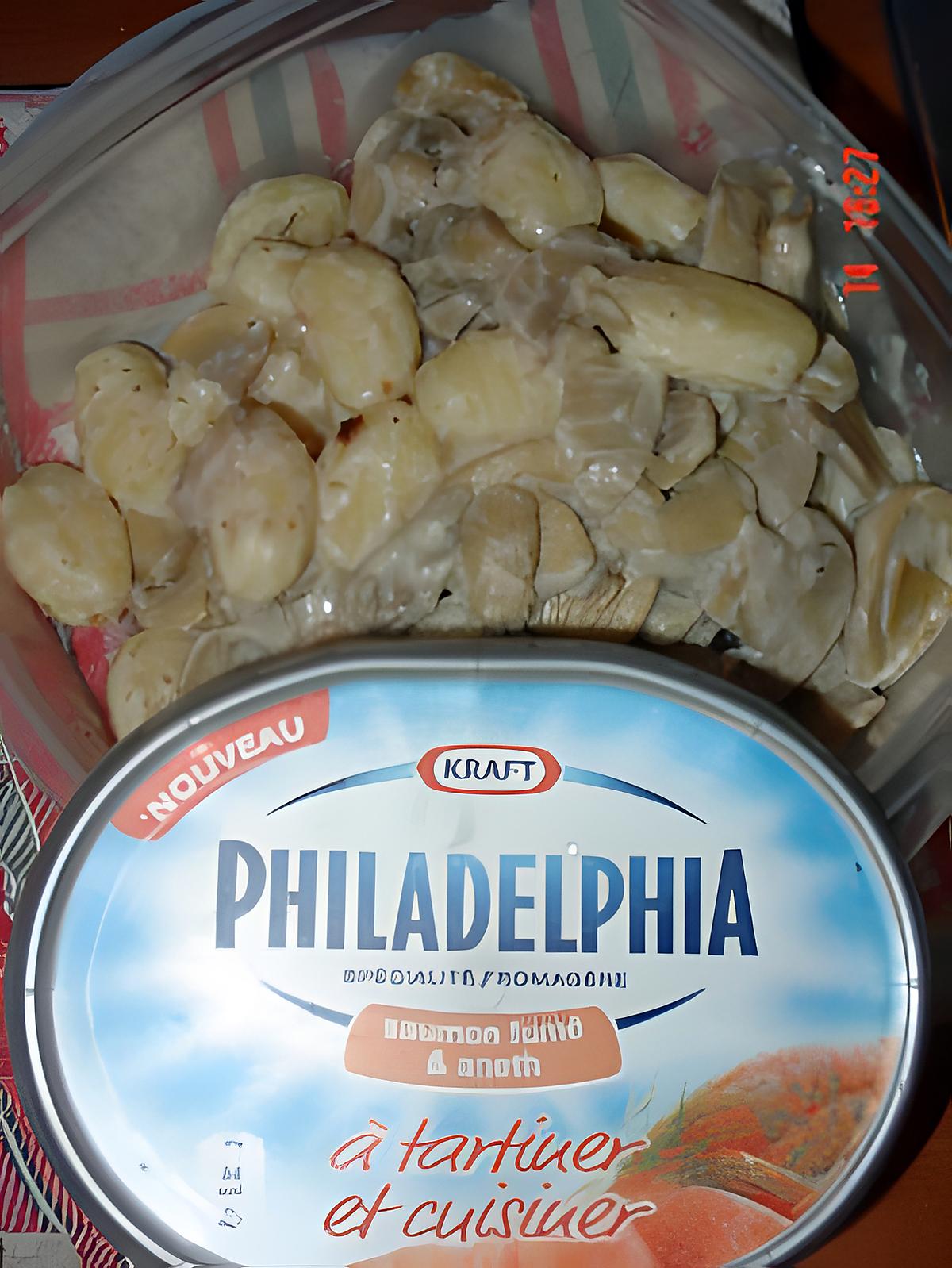 recette Gnocchis au fromage, philadelphia et champignons