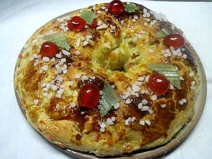 recette Couronne aux fruits confits.