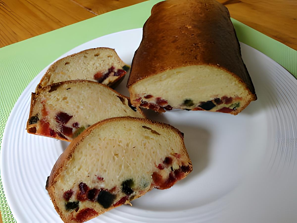 recette CAKE  / PAIN  AUX FRUITS CONFITS a ma façon