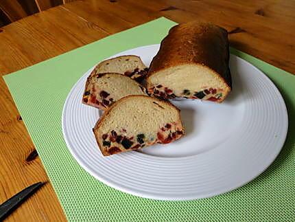 recette CAKE  / PAIN  AUX FRUITS CONFITS a ma façon