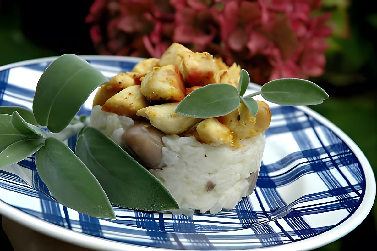 recette Risotto aux champignons et poulet