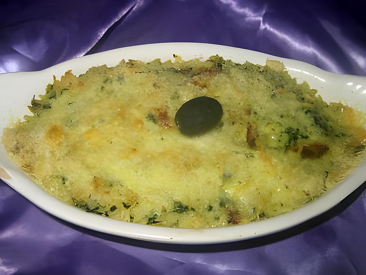 recette Riz .épinards et oeufs gratiné au Parmesan.