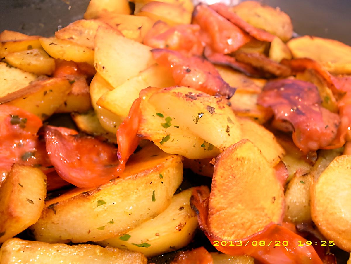 recette poelée de pommes de terre au chorizo