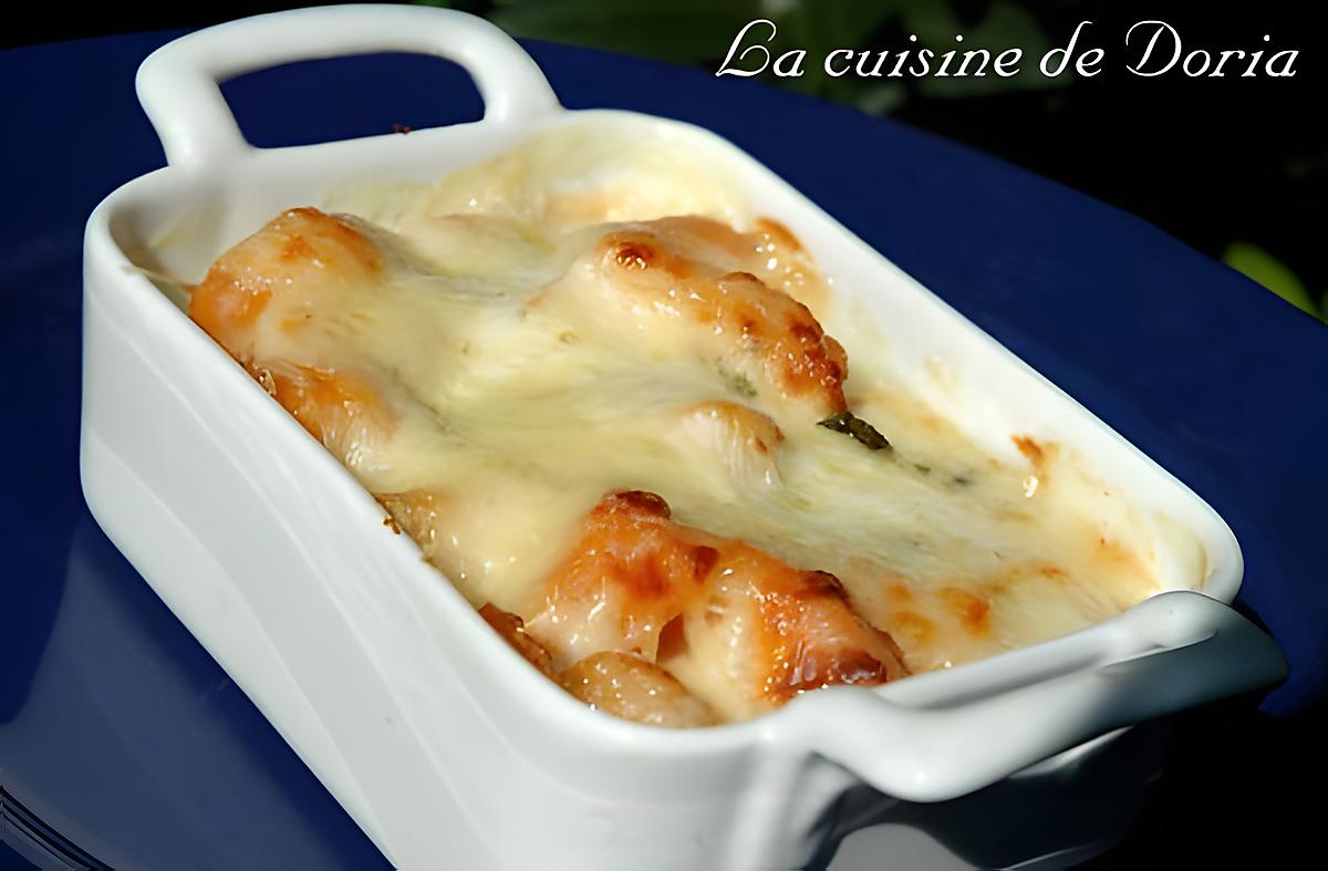 recette Cassolette de patates douces et Roquefort