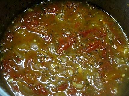 recette Cuisses de pintade à la sauce tomates.