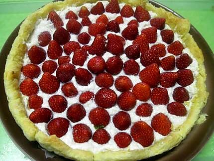 recette Tarte aux fraises à la crème Mascarpone.