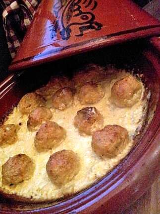 recette Tajine de boulettes de poissons sauce moutarde