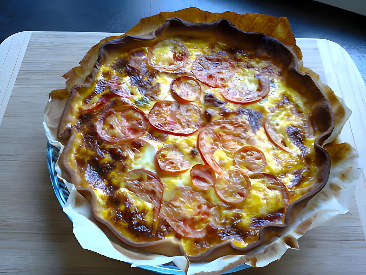 recette tarte au fromage de chèvre et tomates basilic