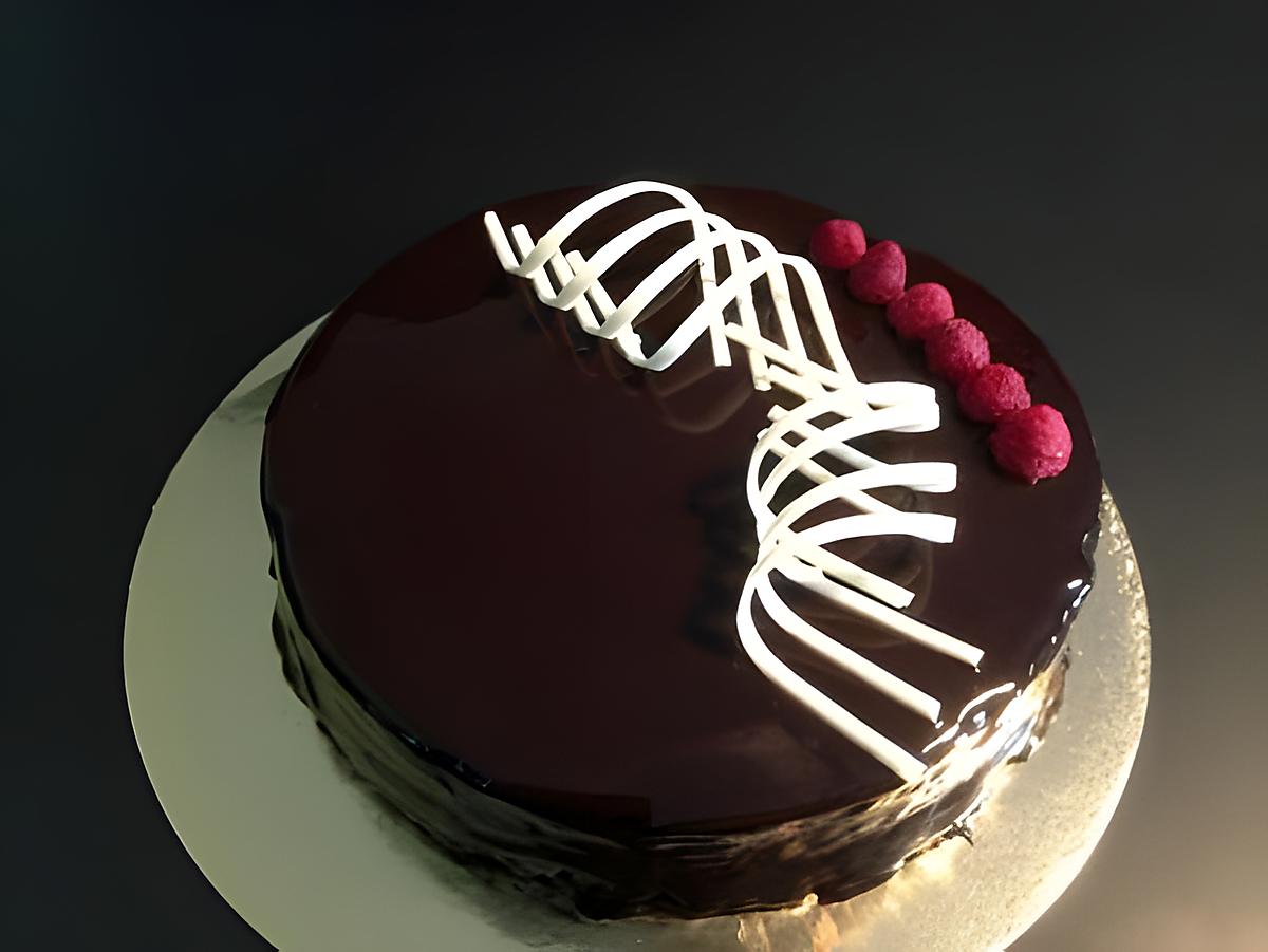 recette Entremet Framboise chocolat