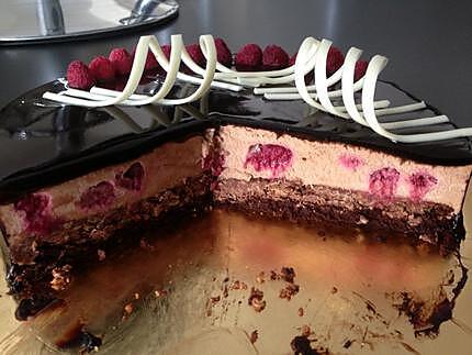 recette Entremet Framboise chocolat