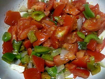 recette Escalopes de dinde à la sauce tomates. poivron. basilic.