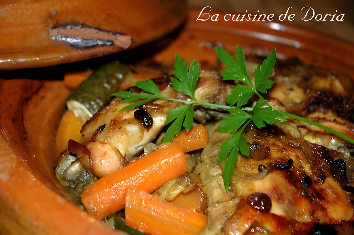 recette Tajine de poulet aux légumes