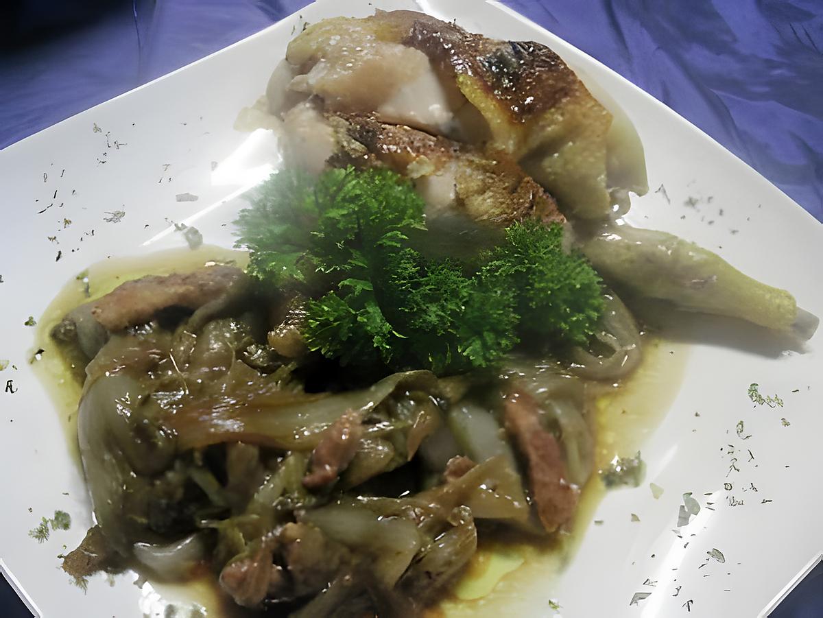 recette Poulet aux endives cuit à l'étouffé.