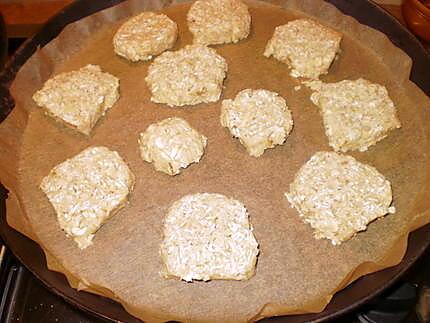 recette petits biscuits aux flocons d'avoine.