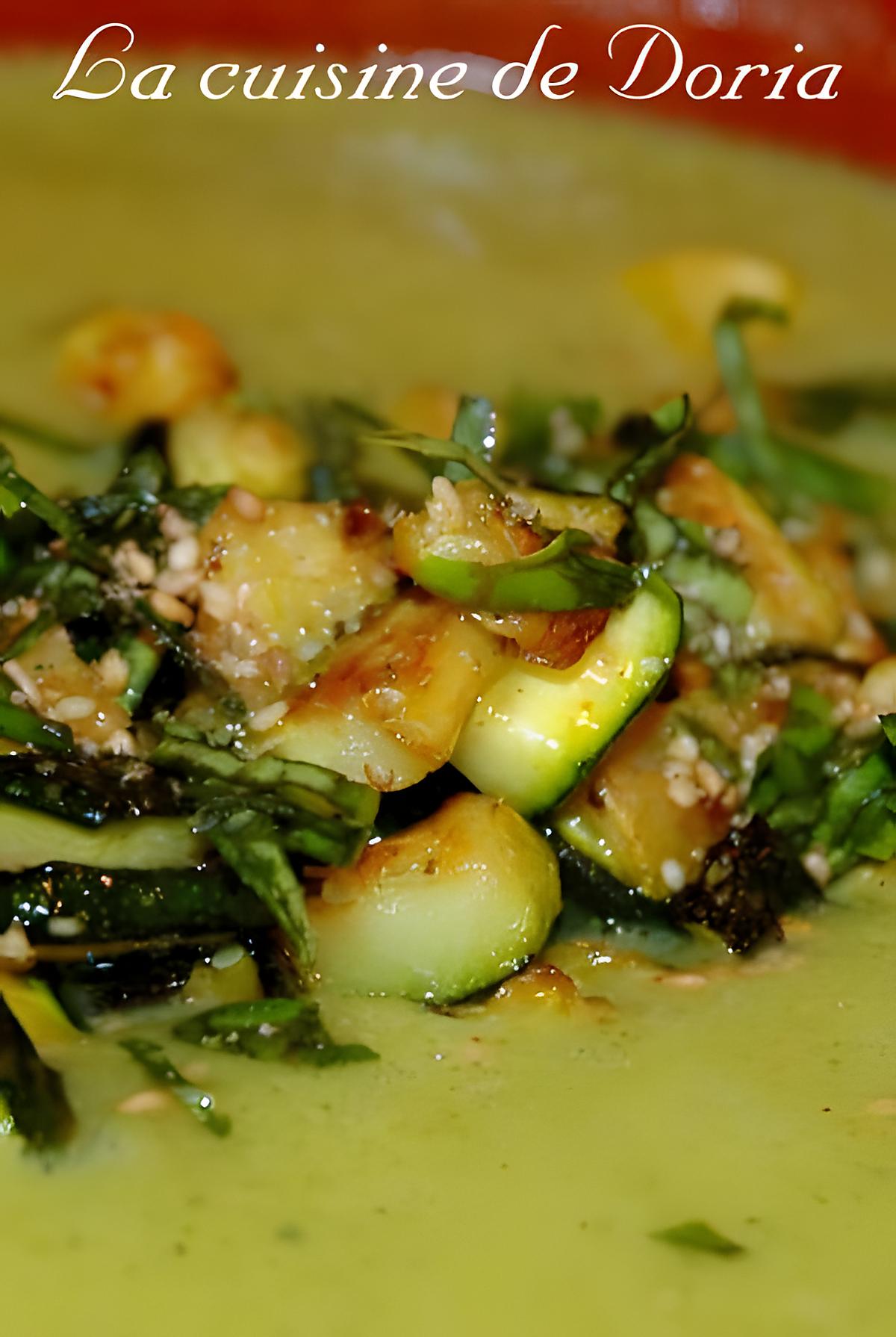 recette Soupe aux courgettes et au basilic