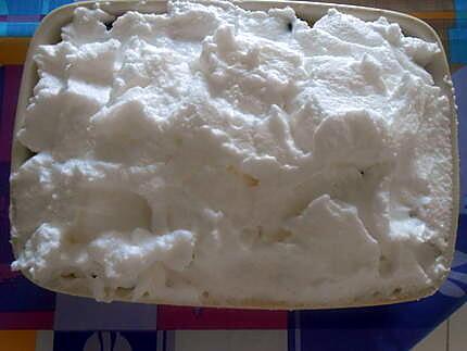 recette GRATIN  DE  PECHES ET  AMARENA  MERINGUE