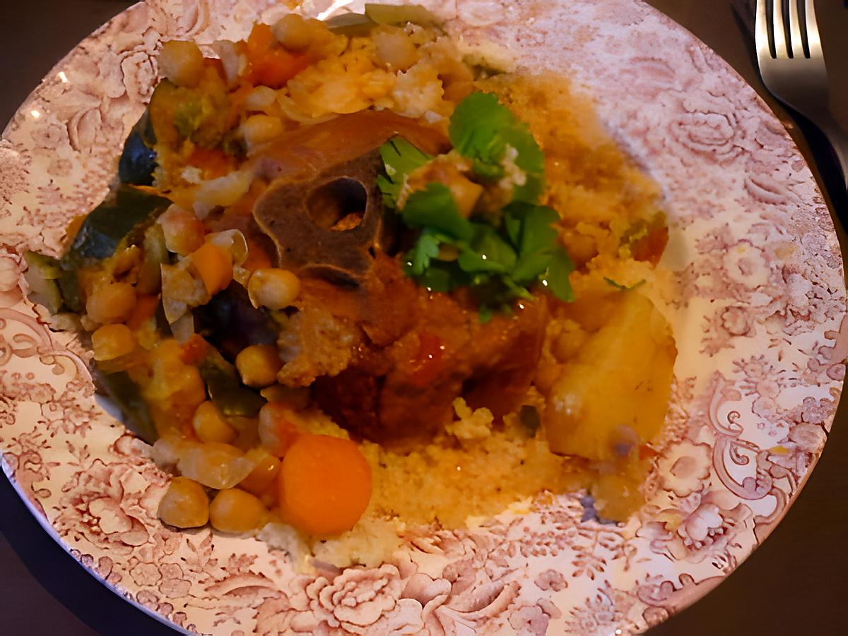 recette Couscous Tunisien au colier d'agneau.