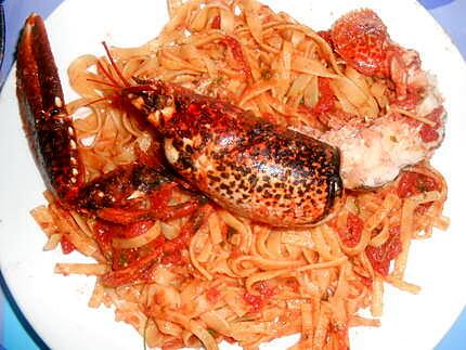 recette TAGLIATELLE  SUGO  ALL' ASTICE (HOMARD)