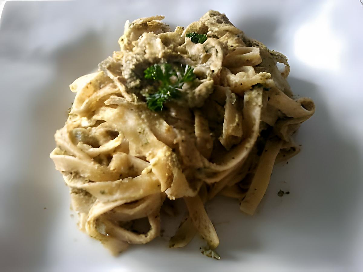 recette Tagliatelles au pesto de noix