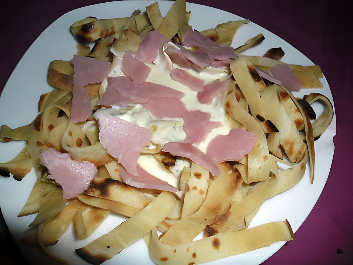 recette TAGLIACREPES A LA CARBONARA