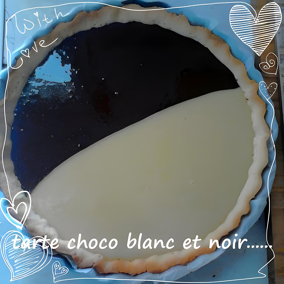 recette tarte chocolat blanc et noir