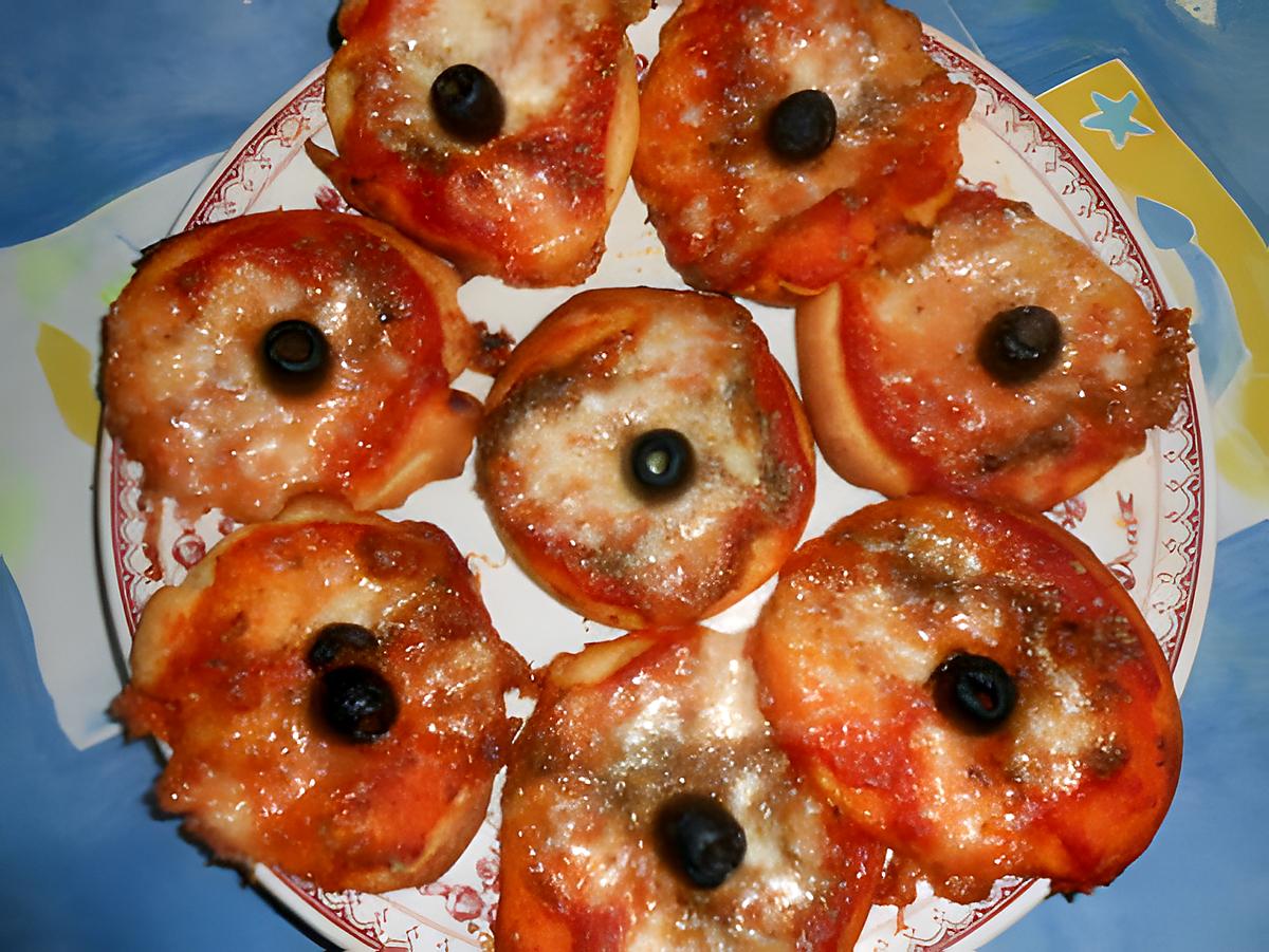 recette Mini pizza tomate,mozzarella