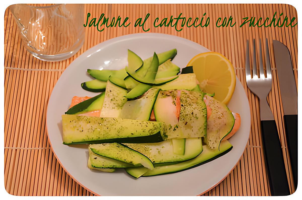 recette Papillotte de saumon avec courgettes