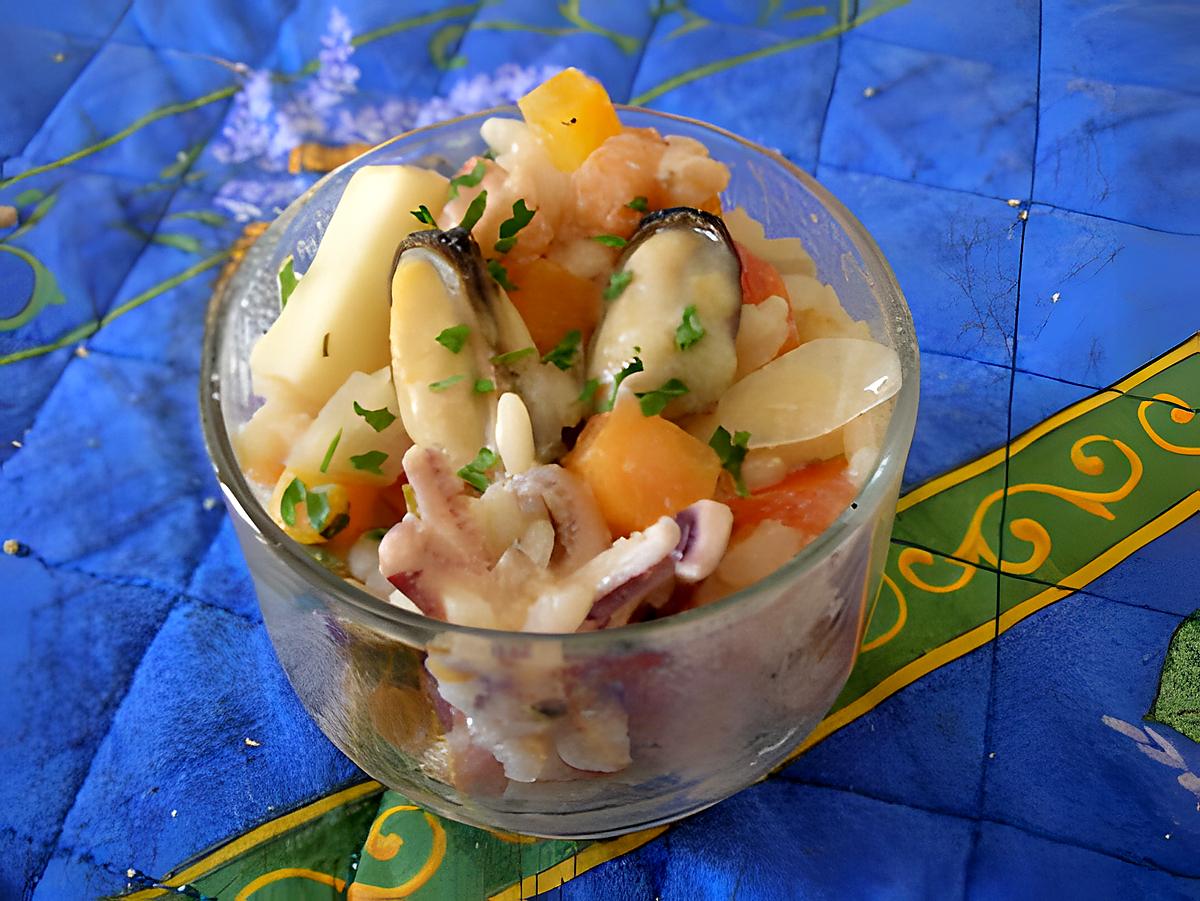 recette Risotto aux fruits de mer en verrine