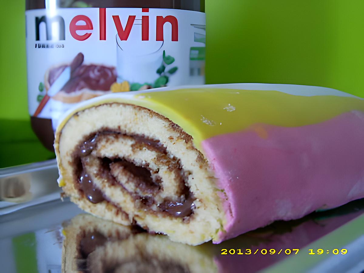 recette le roulé arc en ciel de Melvin