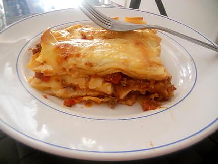recette Lasagnes sauce tomate béchamel mozzarella