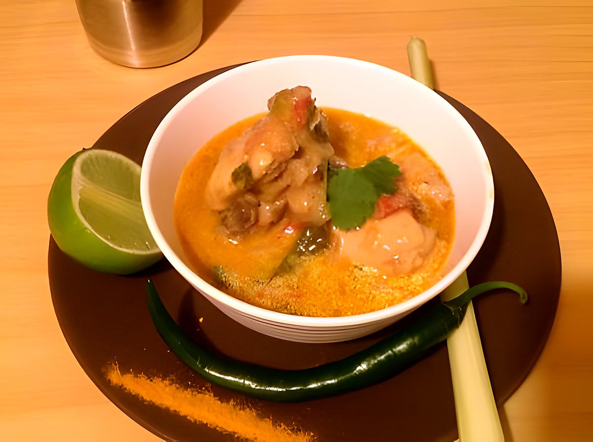 recette Curry poulet coco citronnelle