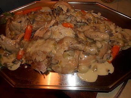 recette Poule en blanquette