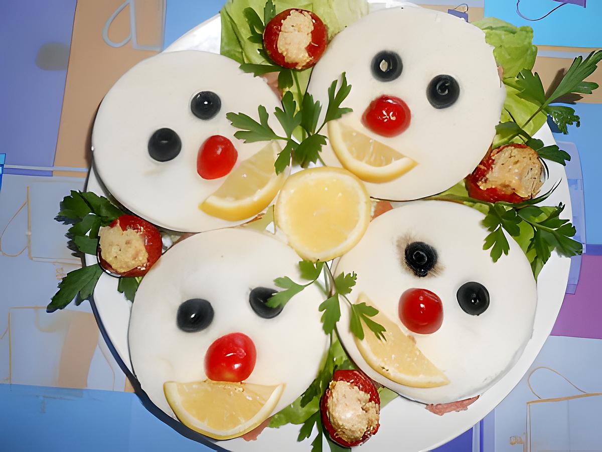 recette TETES  DE   CLOWN  POUR   L'APERO