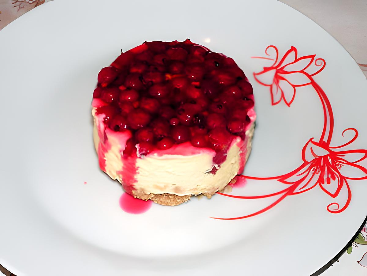 recette Cheescake aux groseilles