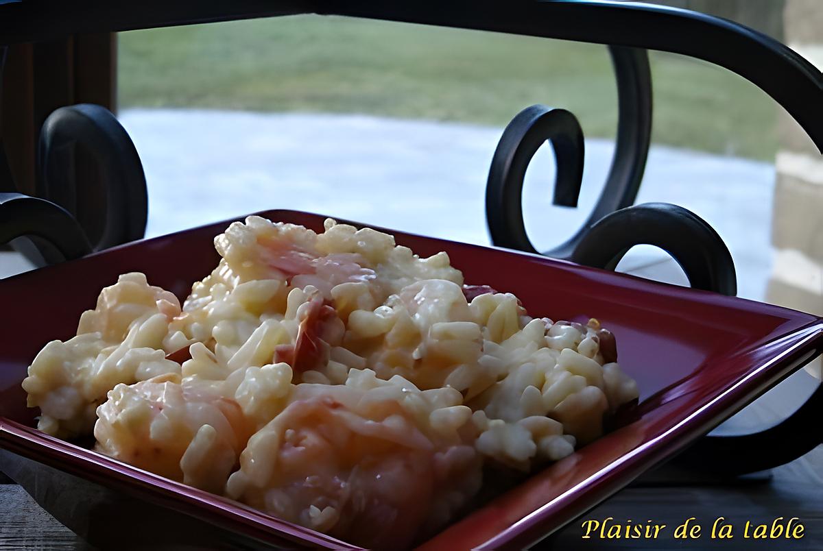 recette Risotto aux scampis et au curry vert