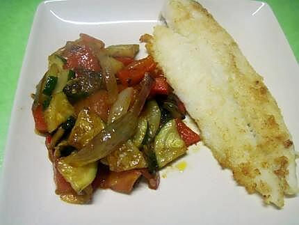 recette Filets de pangas aux légumes et anchois.