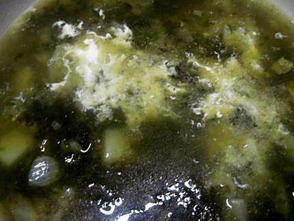recette Soupe à l'oseille à la crème fraiche aux croutons ailés.