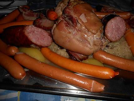 recette Choucroute garnie jarret,saucisses