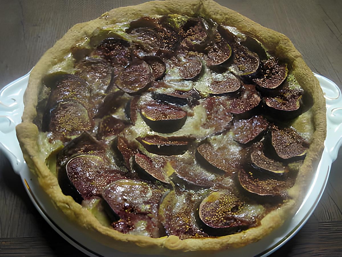 recette Tarte aux figues à la crème fraiche vanillé.