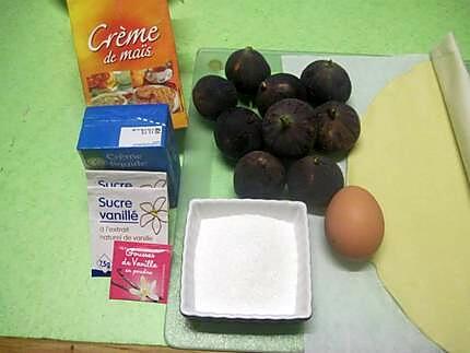 recette Tarte aux figues à la crème fraiche vanillé.