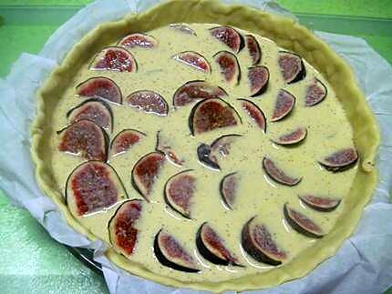 recette Tarte aux figues à la crème fraiche vanillé.