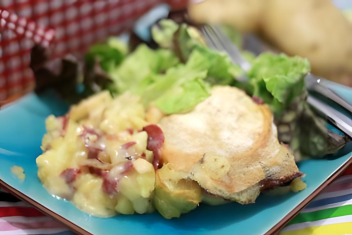 recette Tartiflette aux deux pommes et viande des grisons