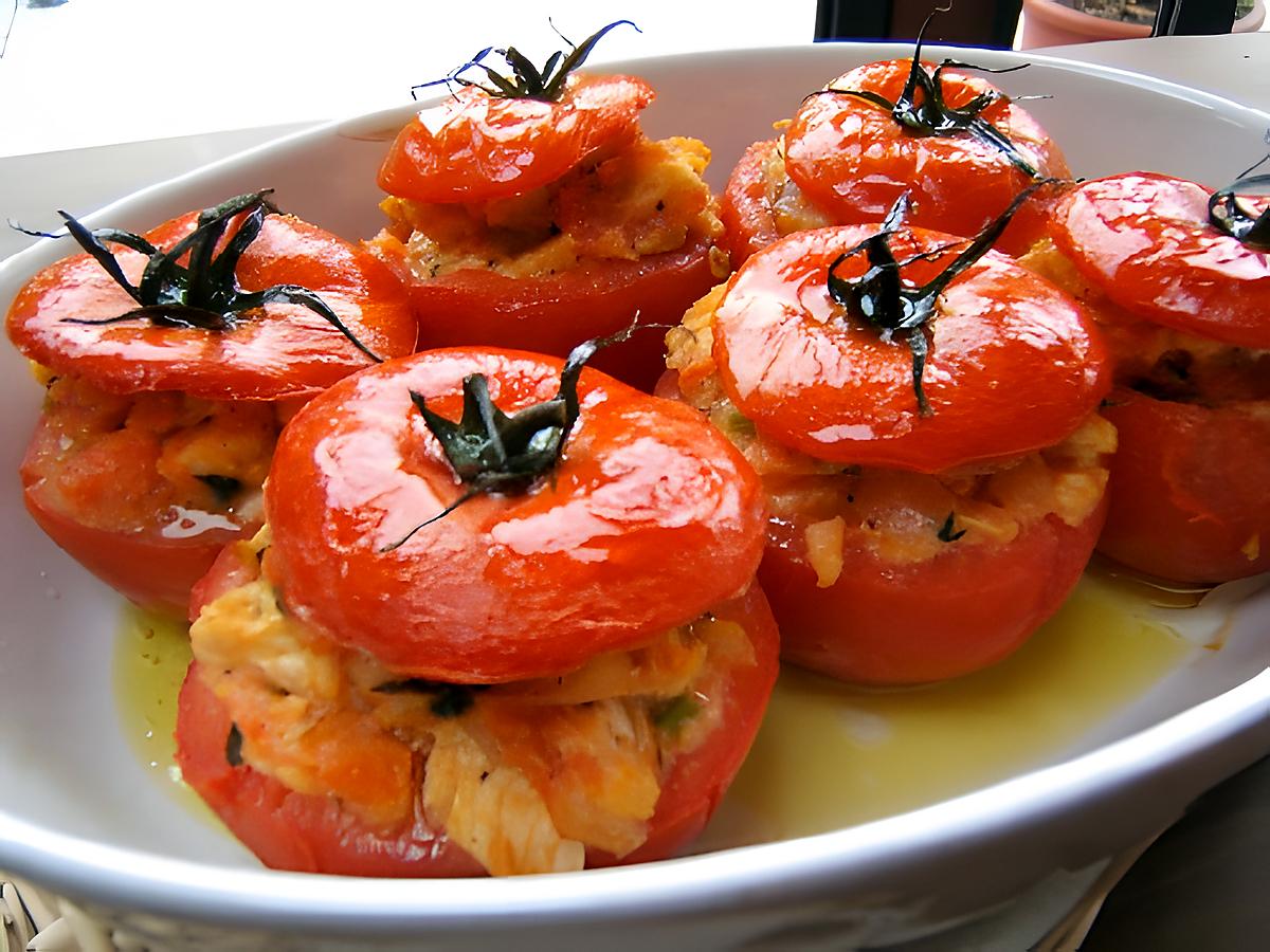 recette Tomates farcies au poulet