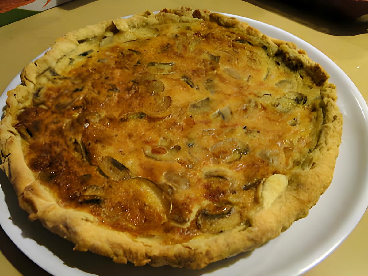 recette Quiche aux champignons