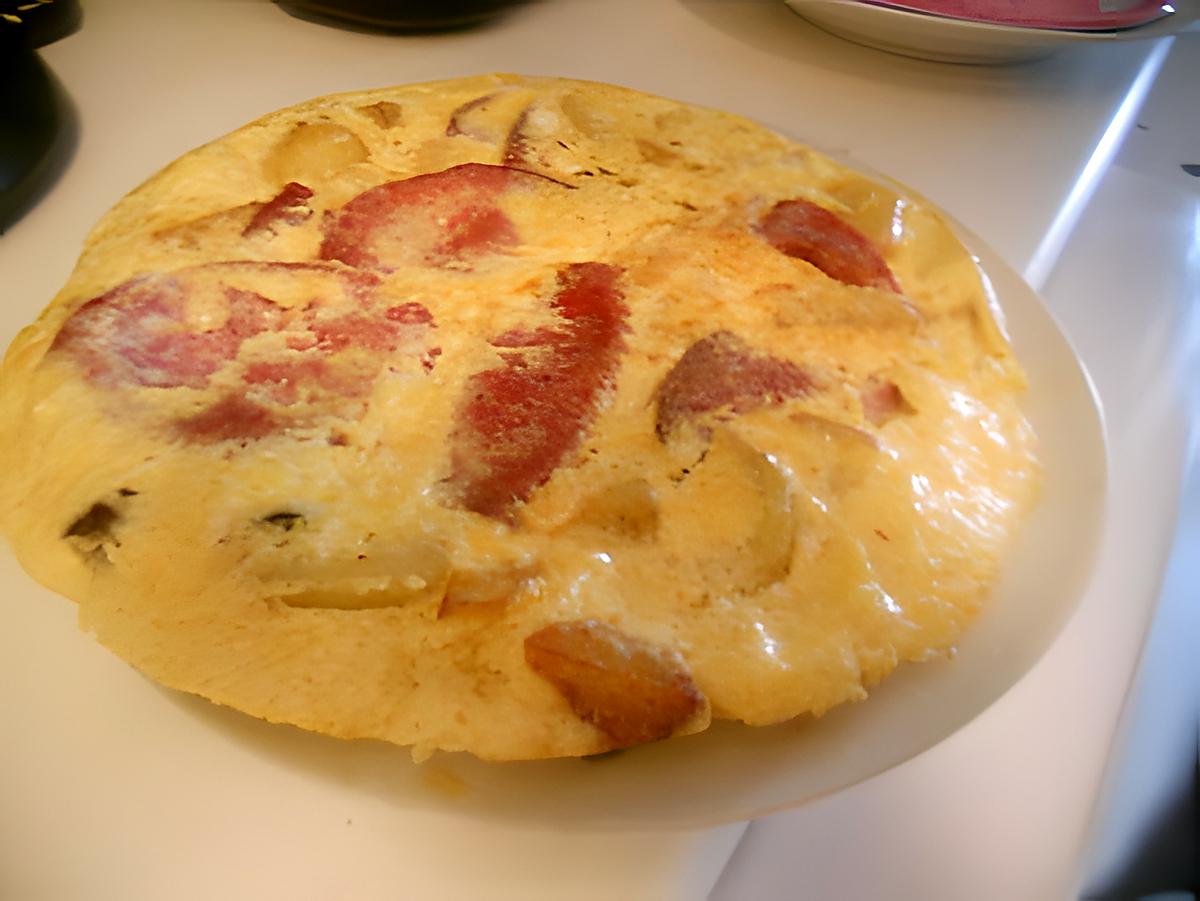 recette Tortilla aux pommes de terre et salami par princesse