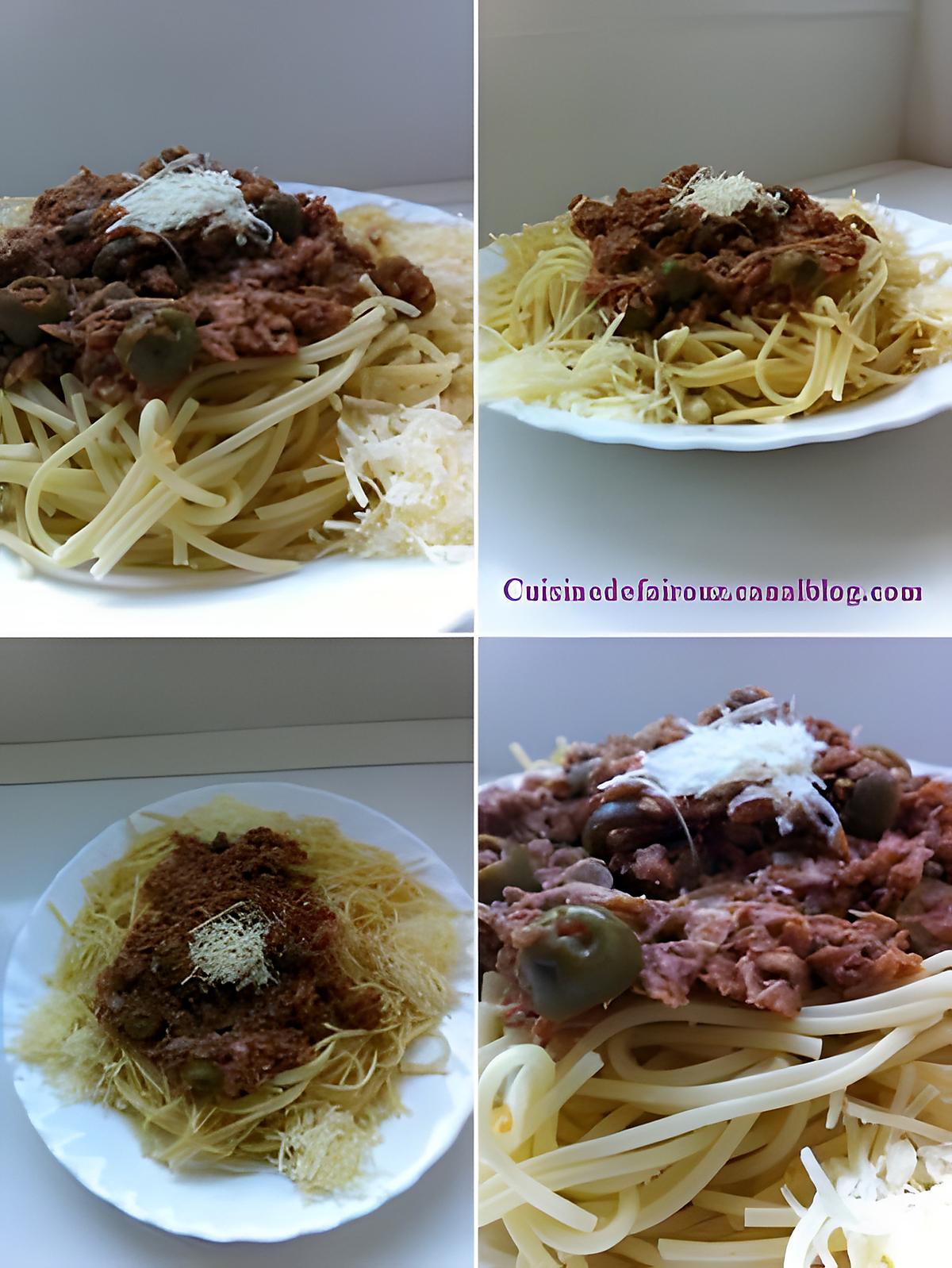 recette SPAGHETTIS AU THON: