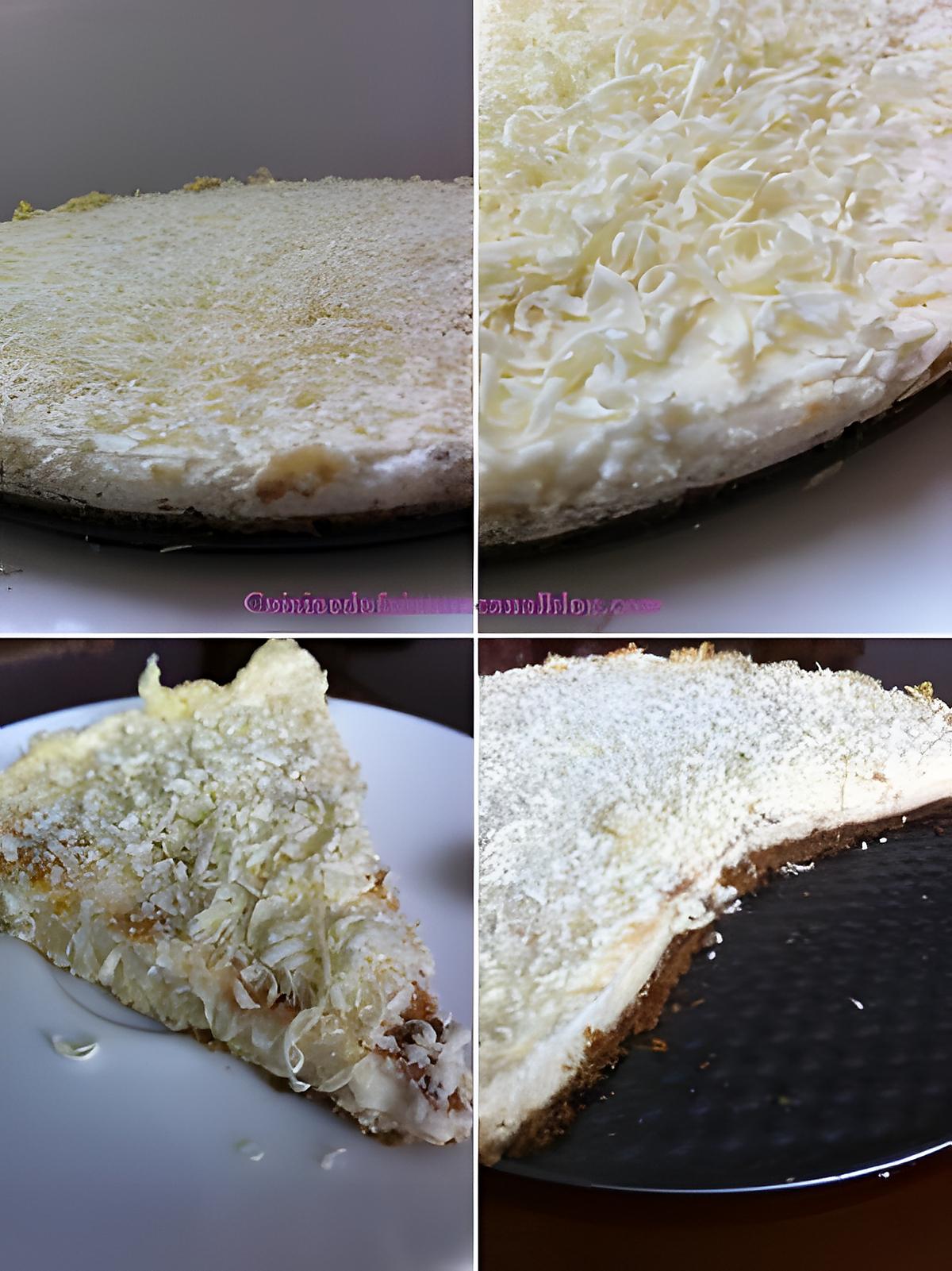 recette CHEESCAKE CHOCOLAT BLANC AMANDES