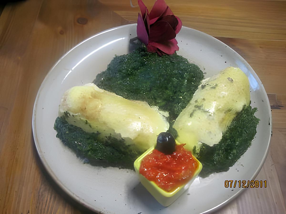 recette Quenelles de poisson aux épinards.